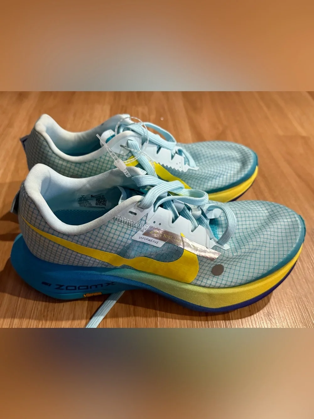 NEW Women Nike ZoomX Ultrafly Trail Racing Shoes - DX1978-301 - Blue/Yellow - 6